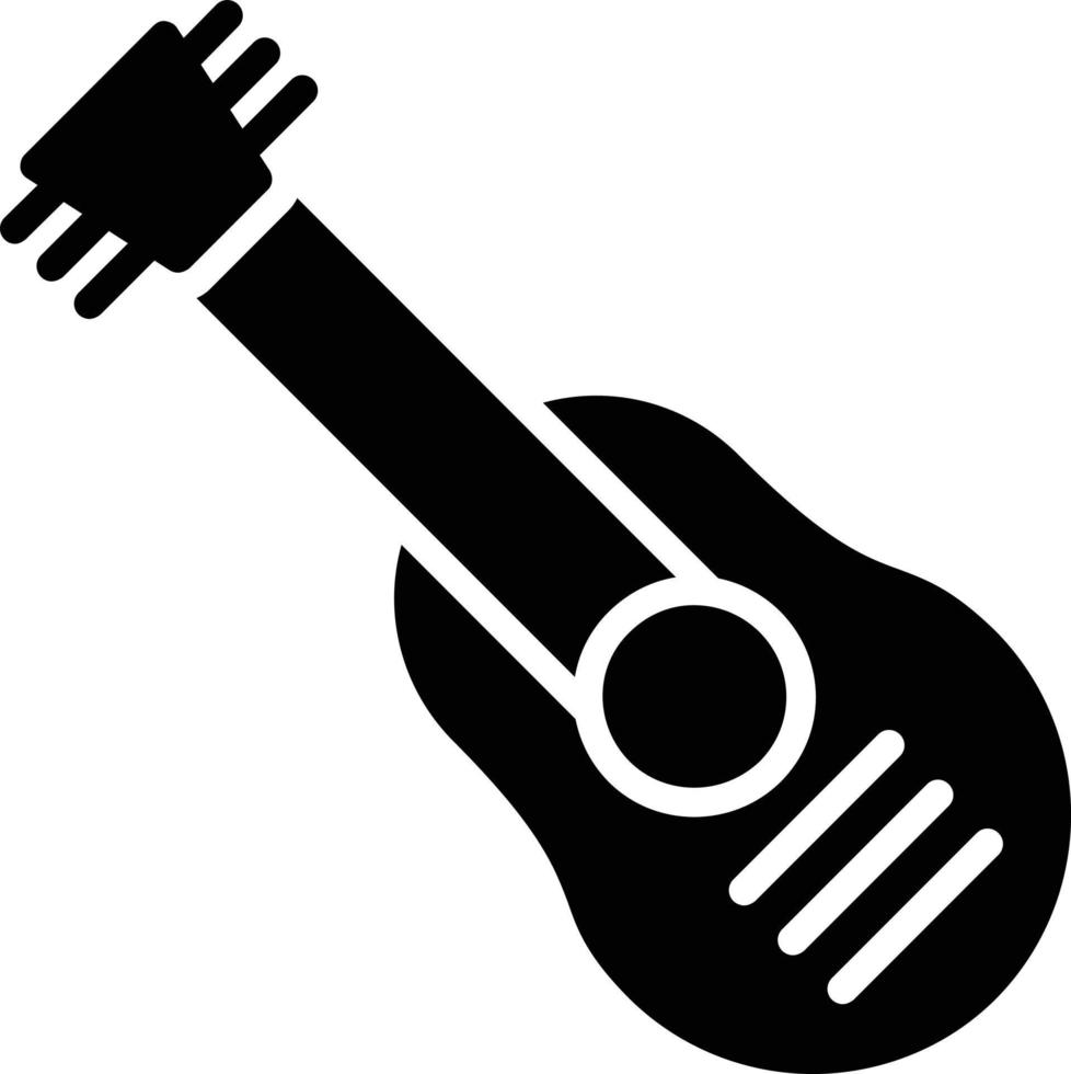 icono de glifo de guitarra vector