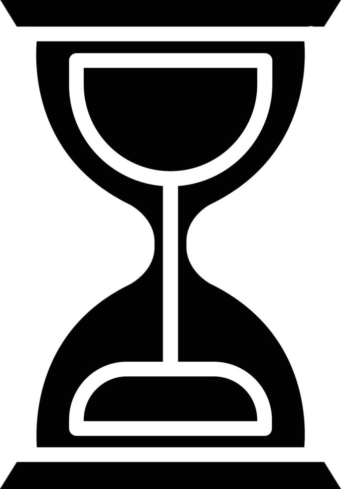 Hourglass Glyph Icon vector