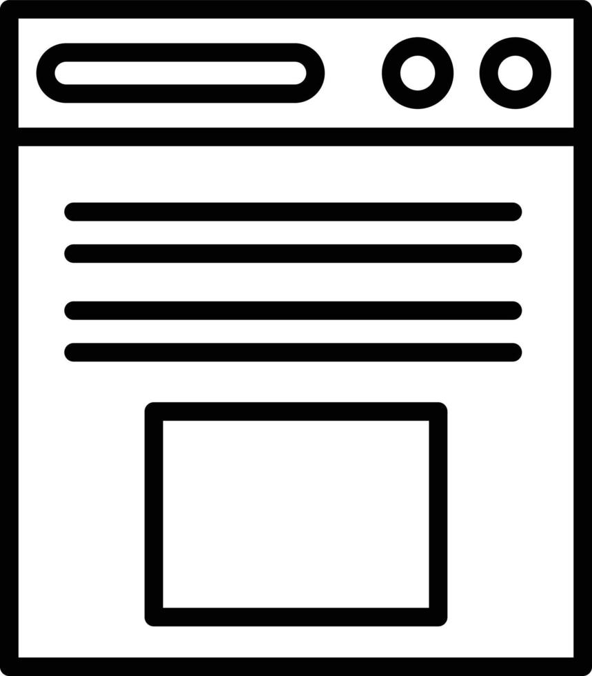 Web Browser Line Icon vector