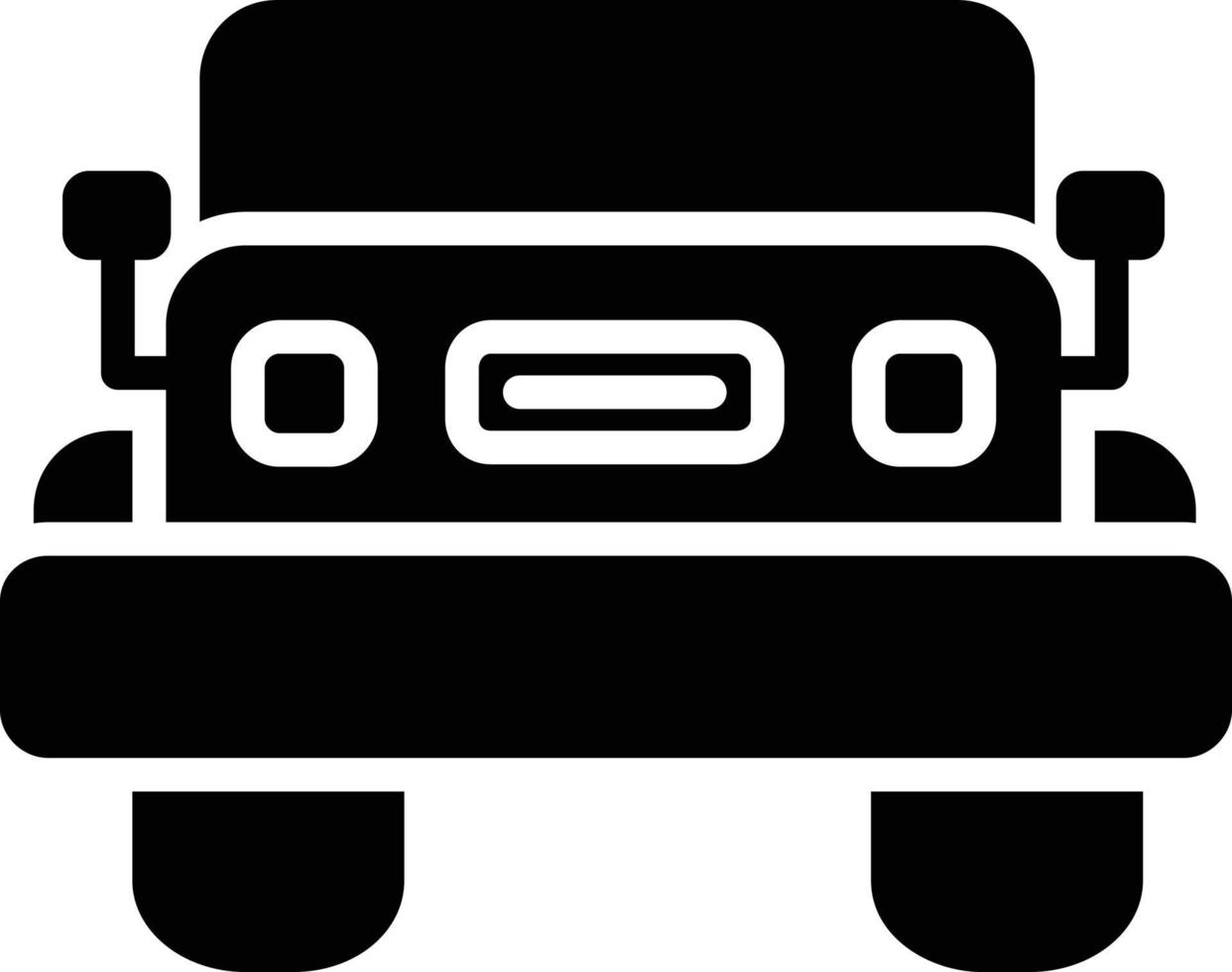 icono de glifo de jeep vector