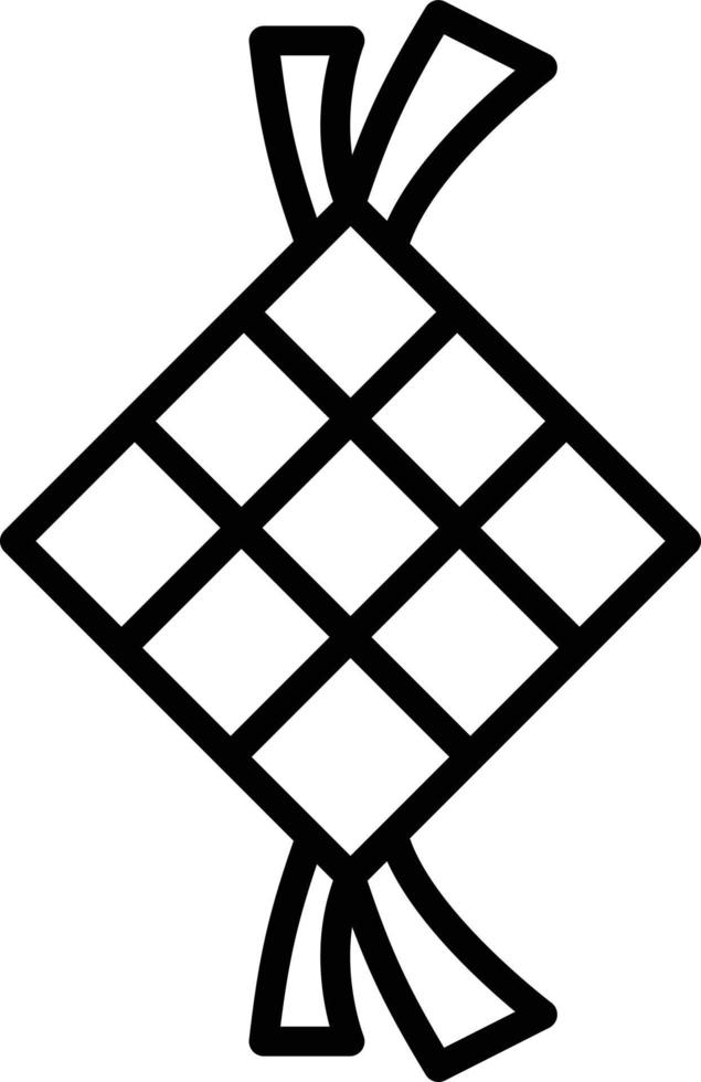 Ketupat Line Icon vector
