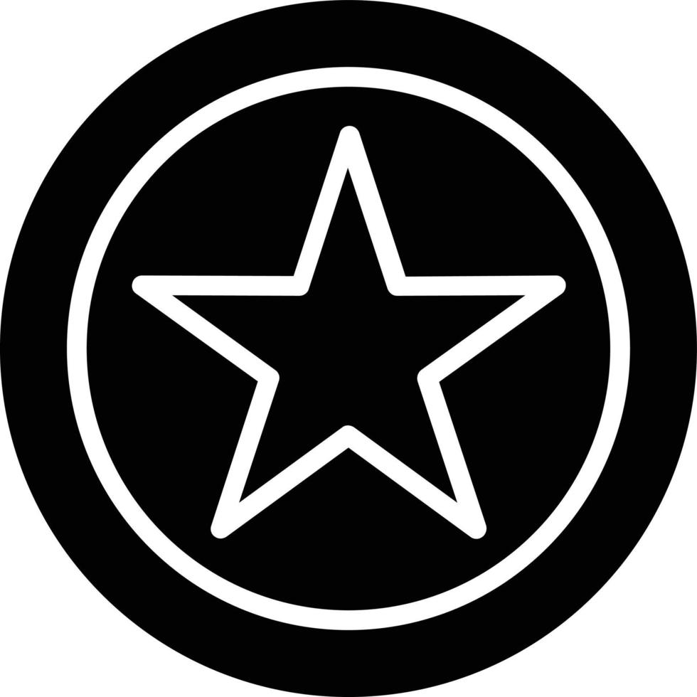 Star Glyph Icon vector