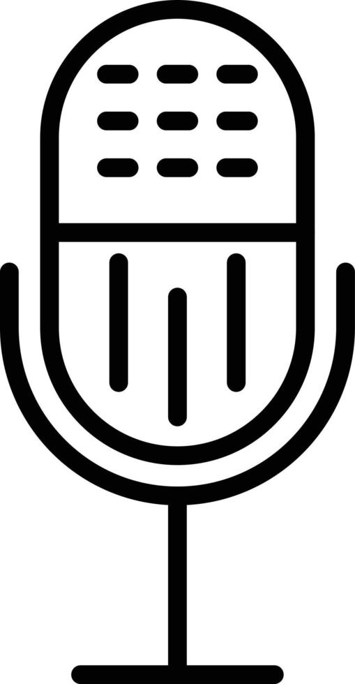 Mic Line Icon vector