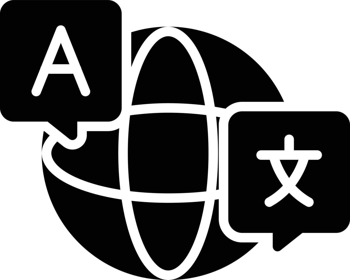 Foreign Language Glyph Icon vector