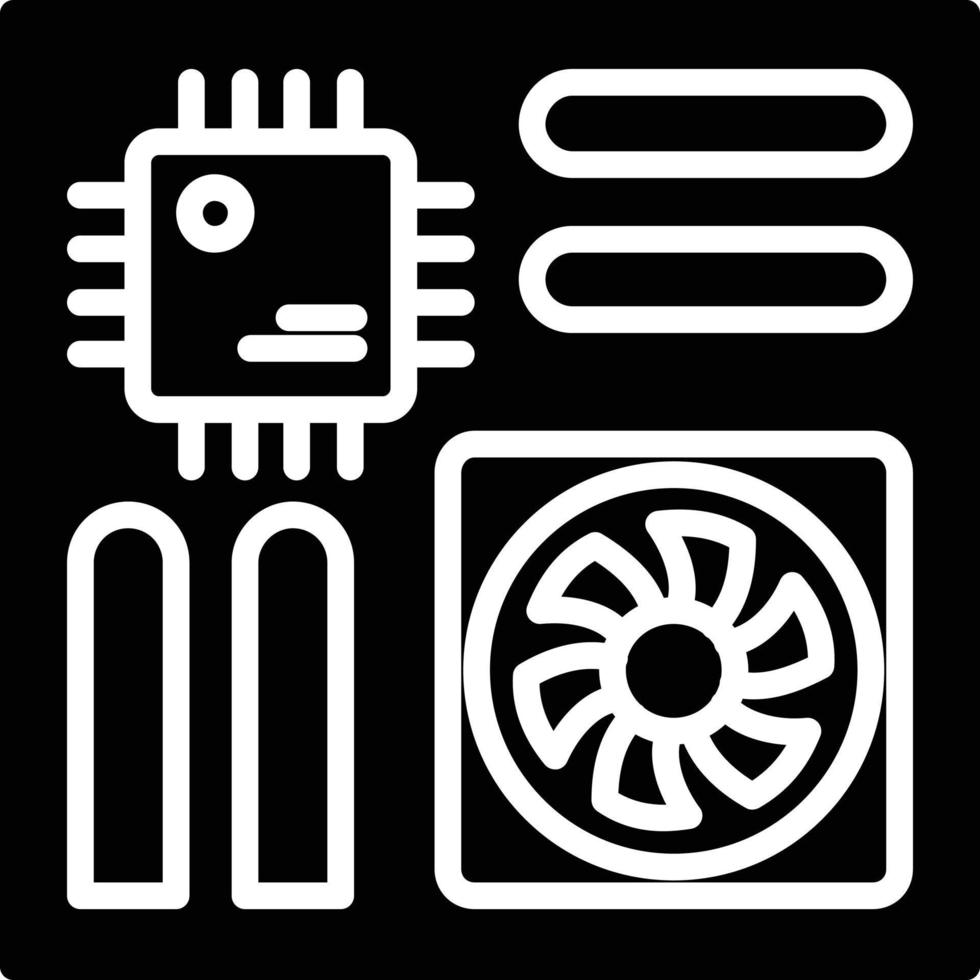 Motherboard Glyph Icon vector