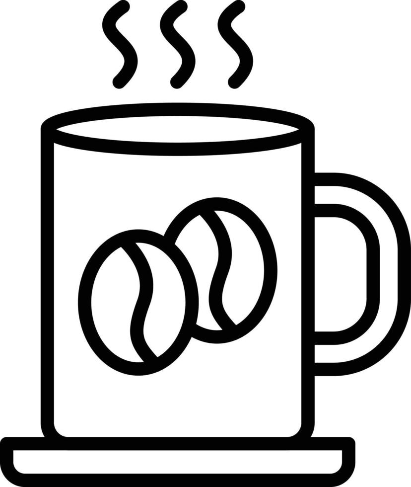 icono de línea de taza de café vector