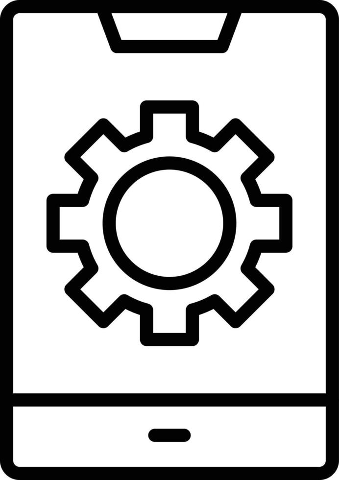 Smart Phone Line Icon vector