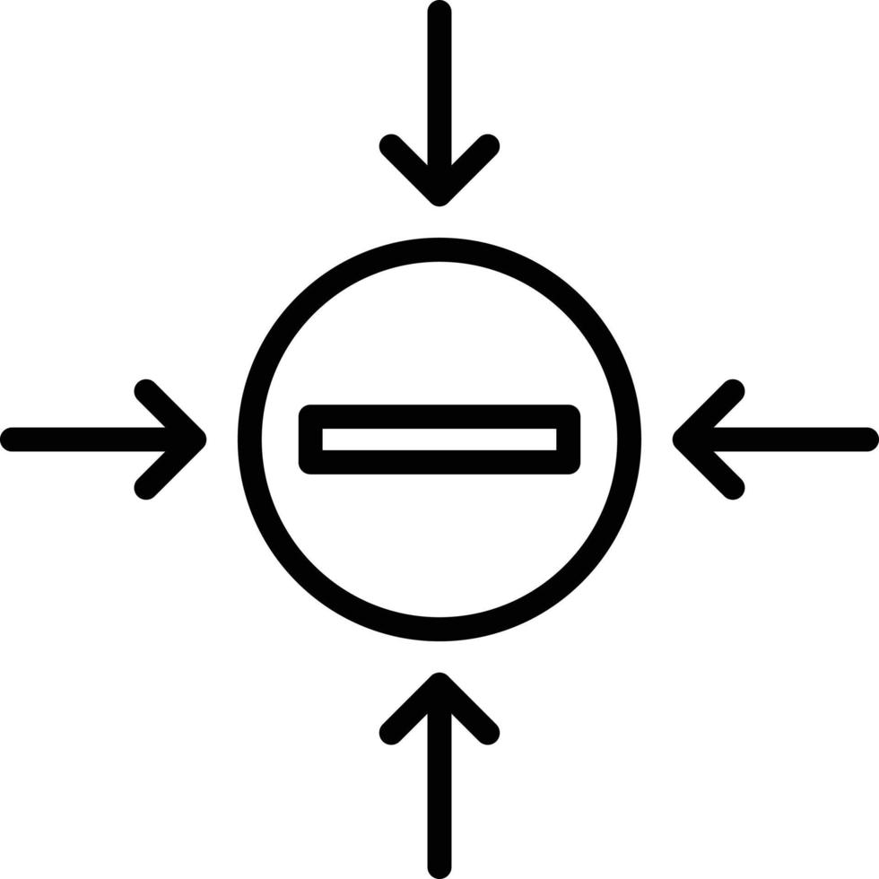 Negative Line Icon vector