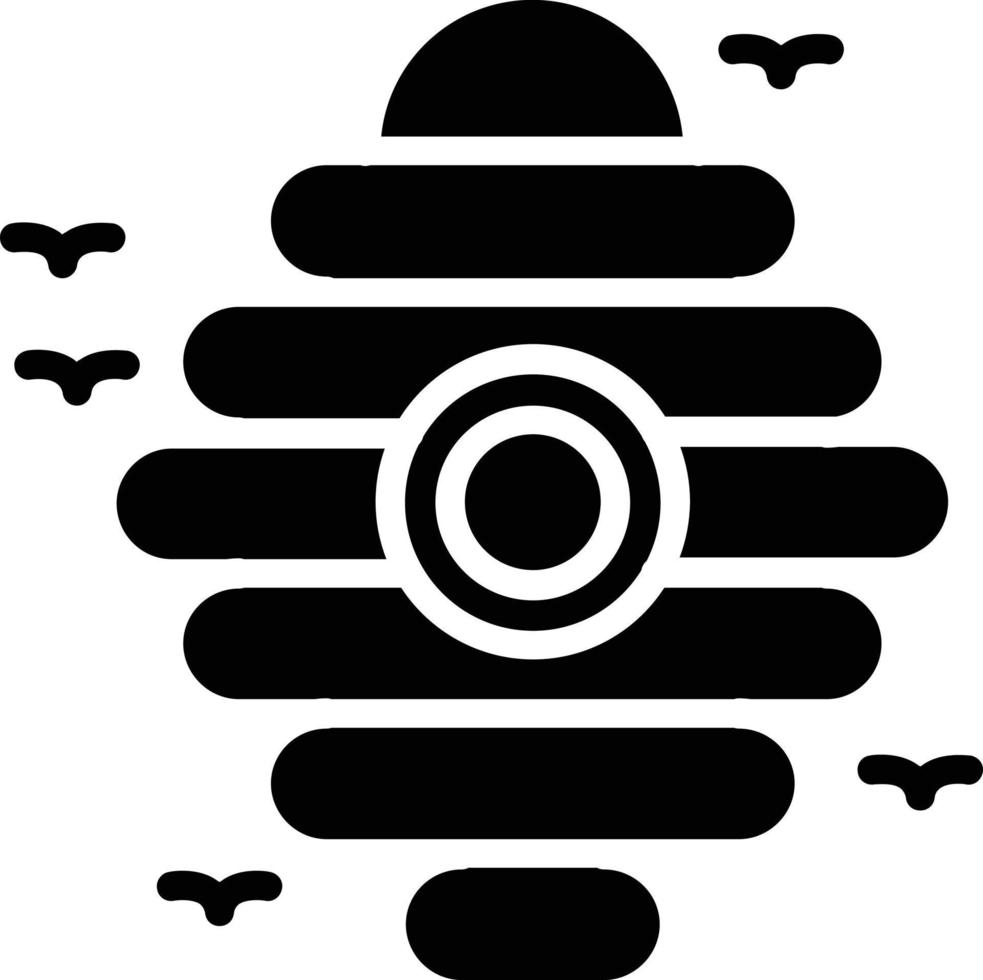 Beehive Glyph Icon vector