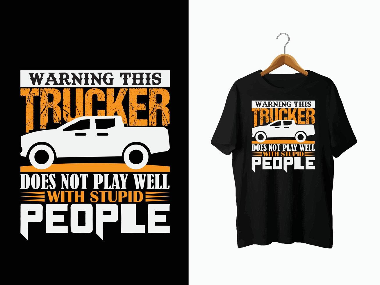 Truck T-Shirt Design vector