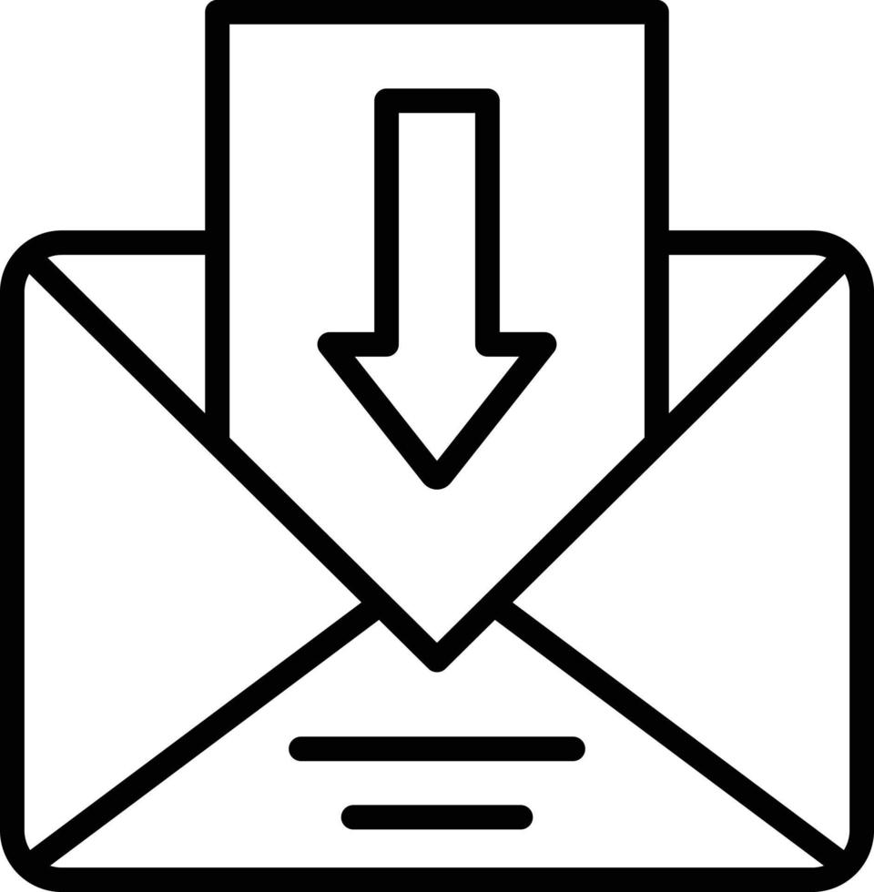 Mail Inbox Line Icon vector