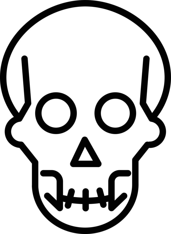 Skull Line Icon vector