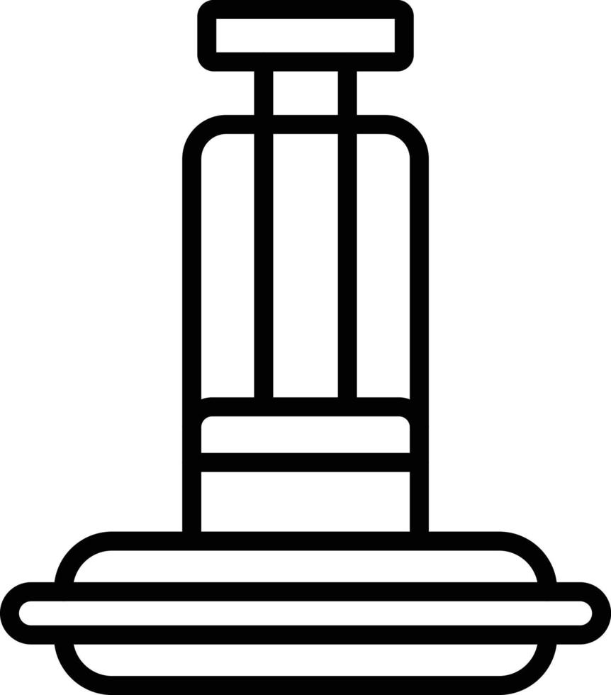 icono de línea de aeropress vector