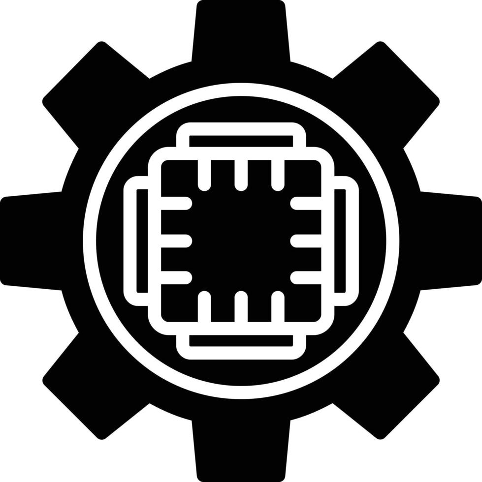 Gear Glyph Icon vector