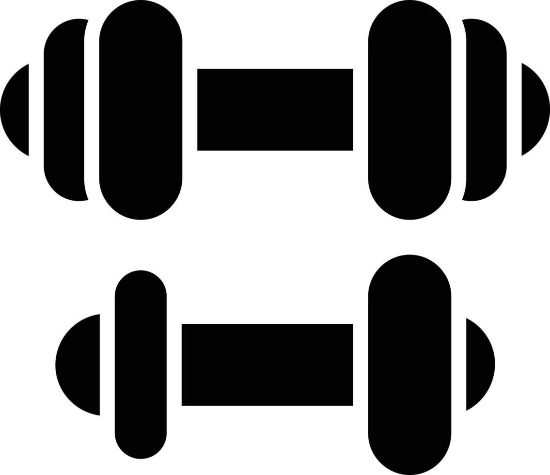 Dumbell Glyph Icon vector