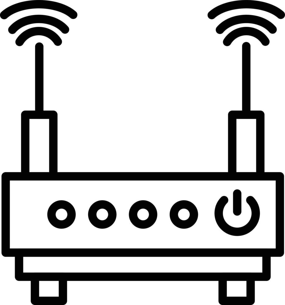 Router Line Icon vector