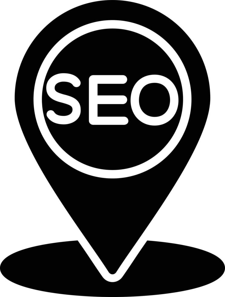 icono de glifo de seo vector