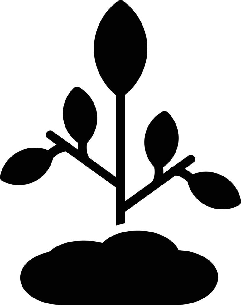 icono de glifo de planta vector