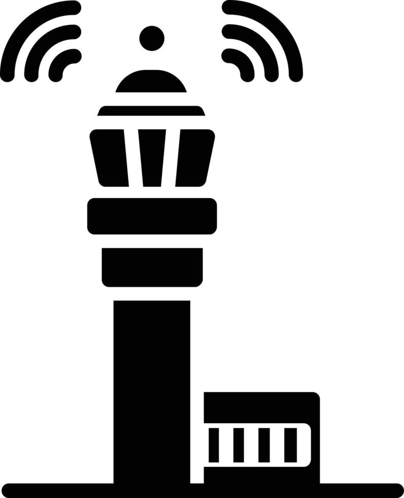 Control Tower Glyph Icon vector