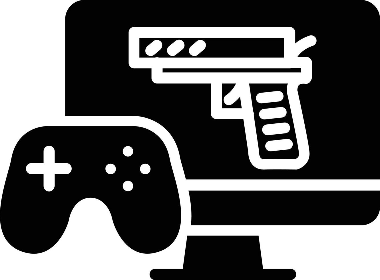 Shooting Game Glyph Icon vector