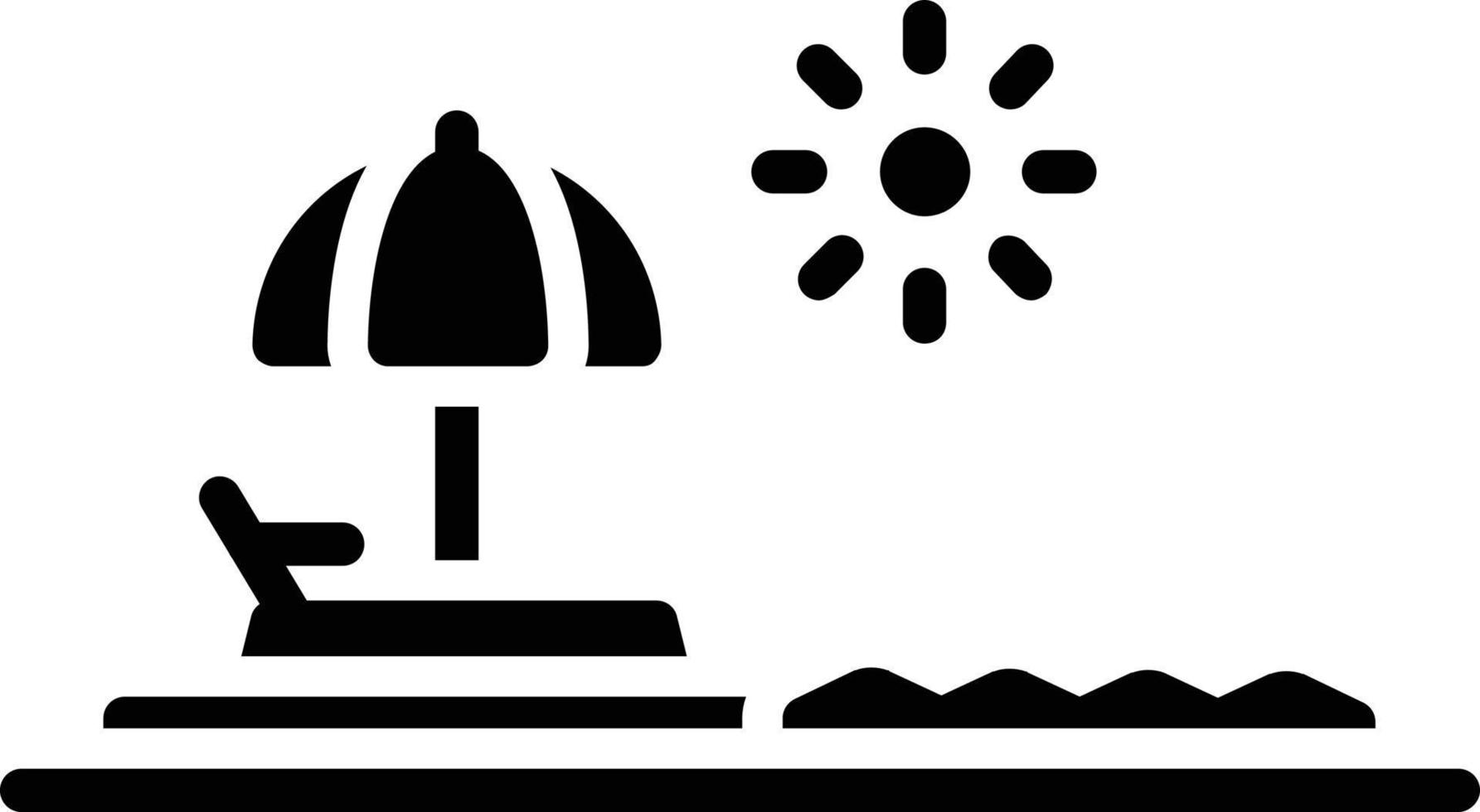 Beach  Glyph Icon vector