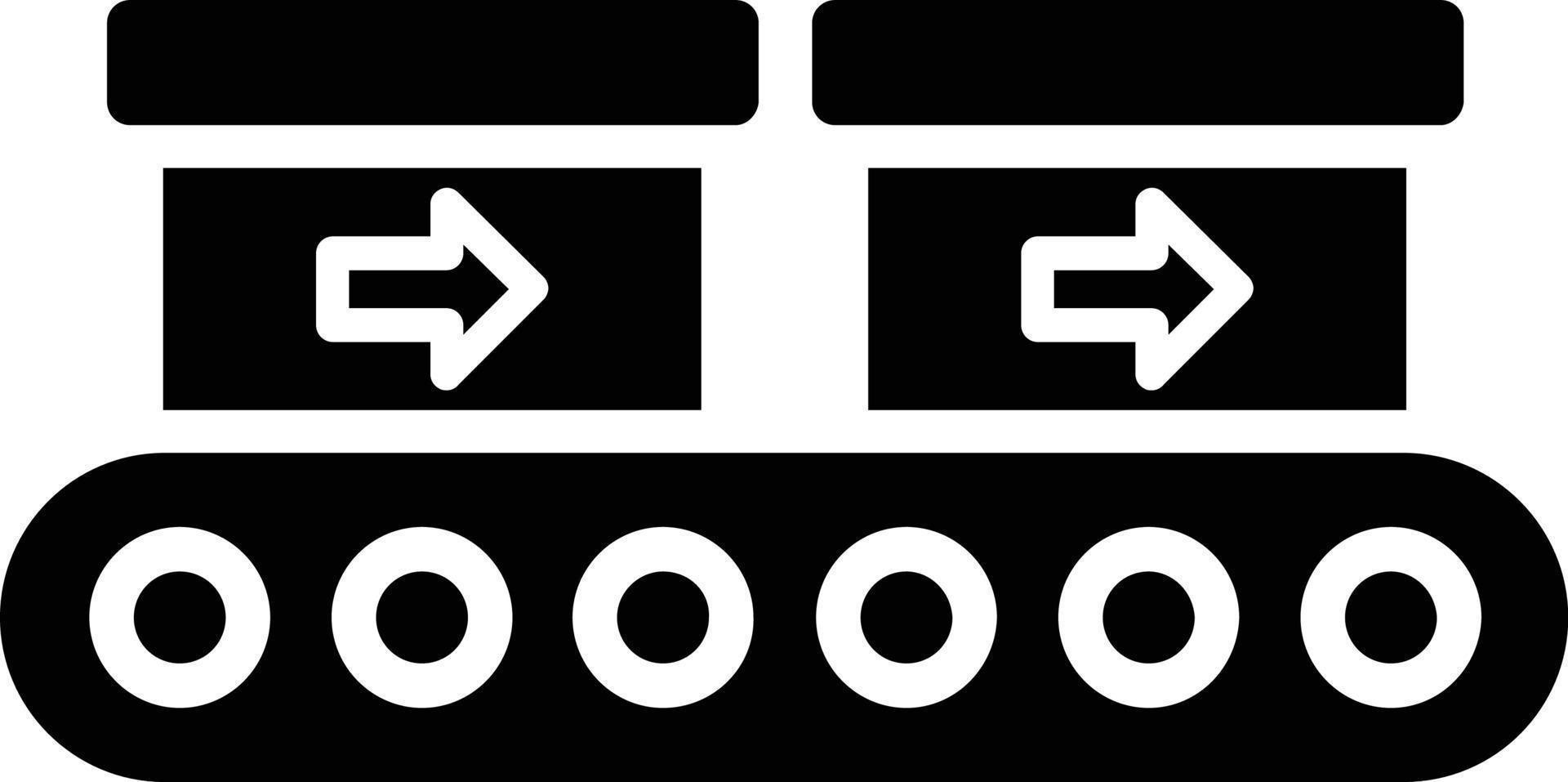 Conveyor Glyph Icon vector