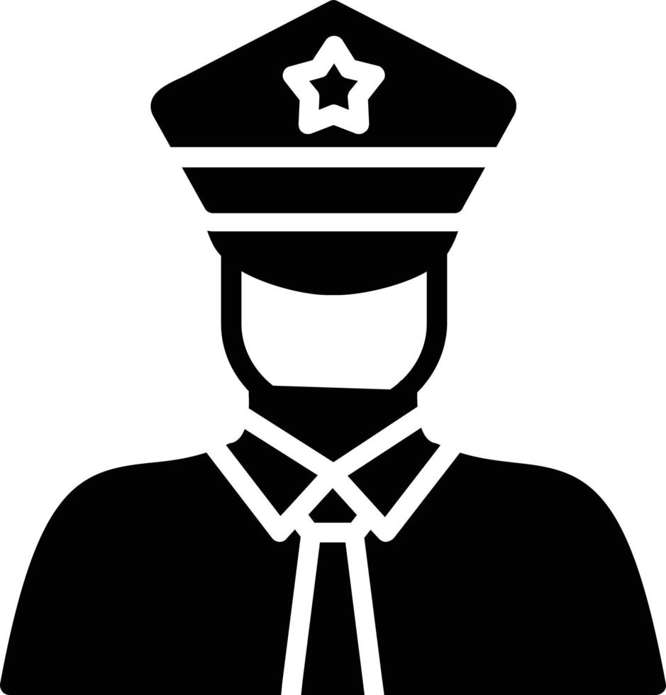 Policeman Glyph Icon vector