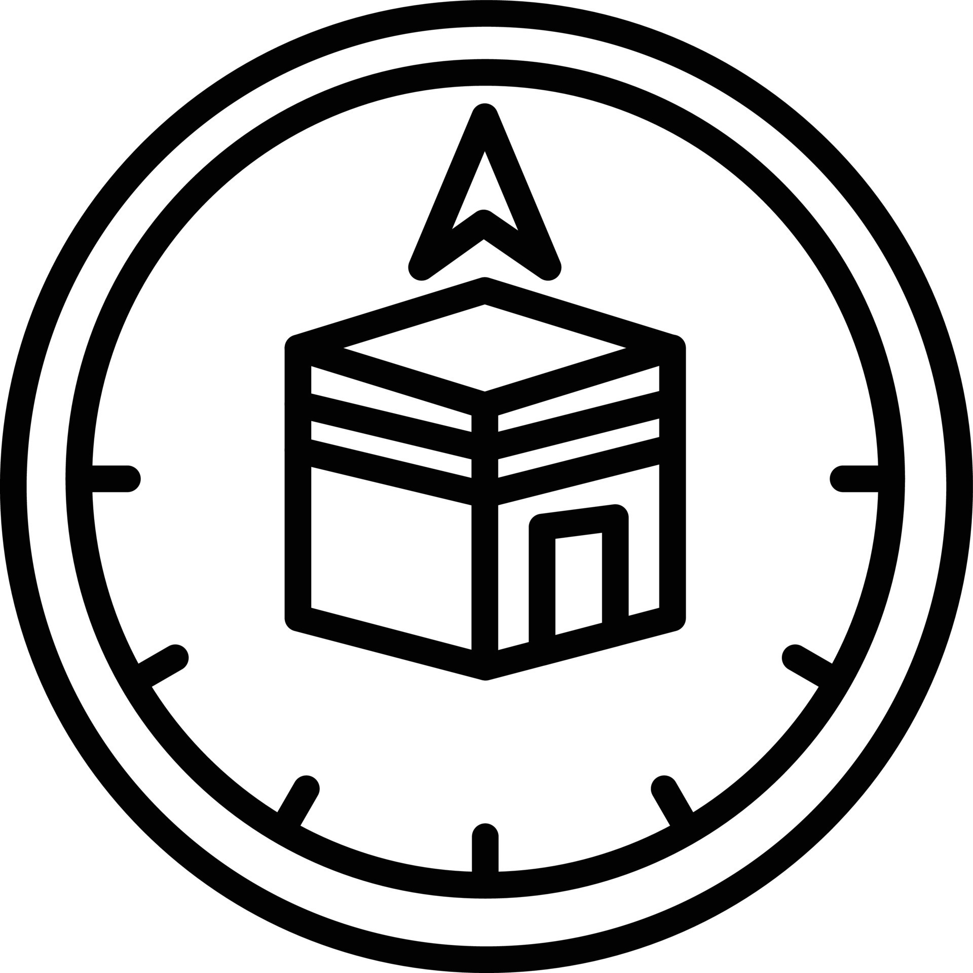 Qibla Line Icon 10930255 Vector Art at Vecteezy