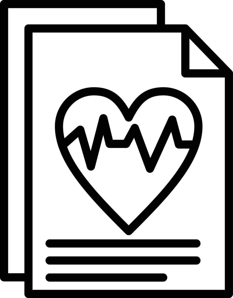 icono de línea de cardiograma vector