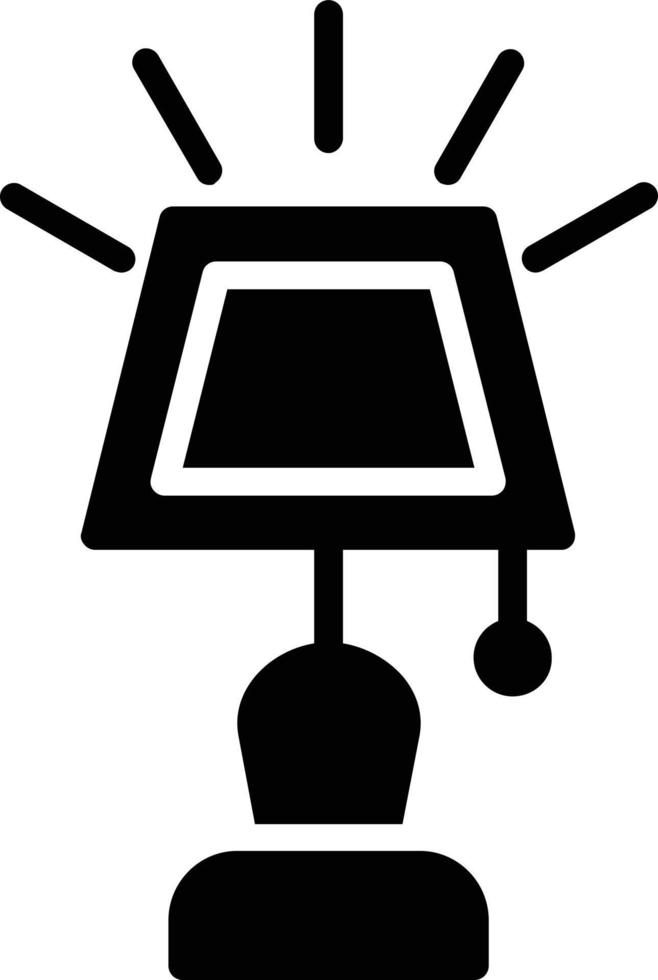 Table Lamp Glyph Icon vector