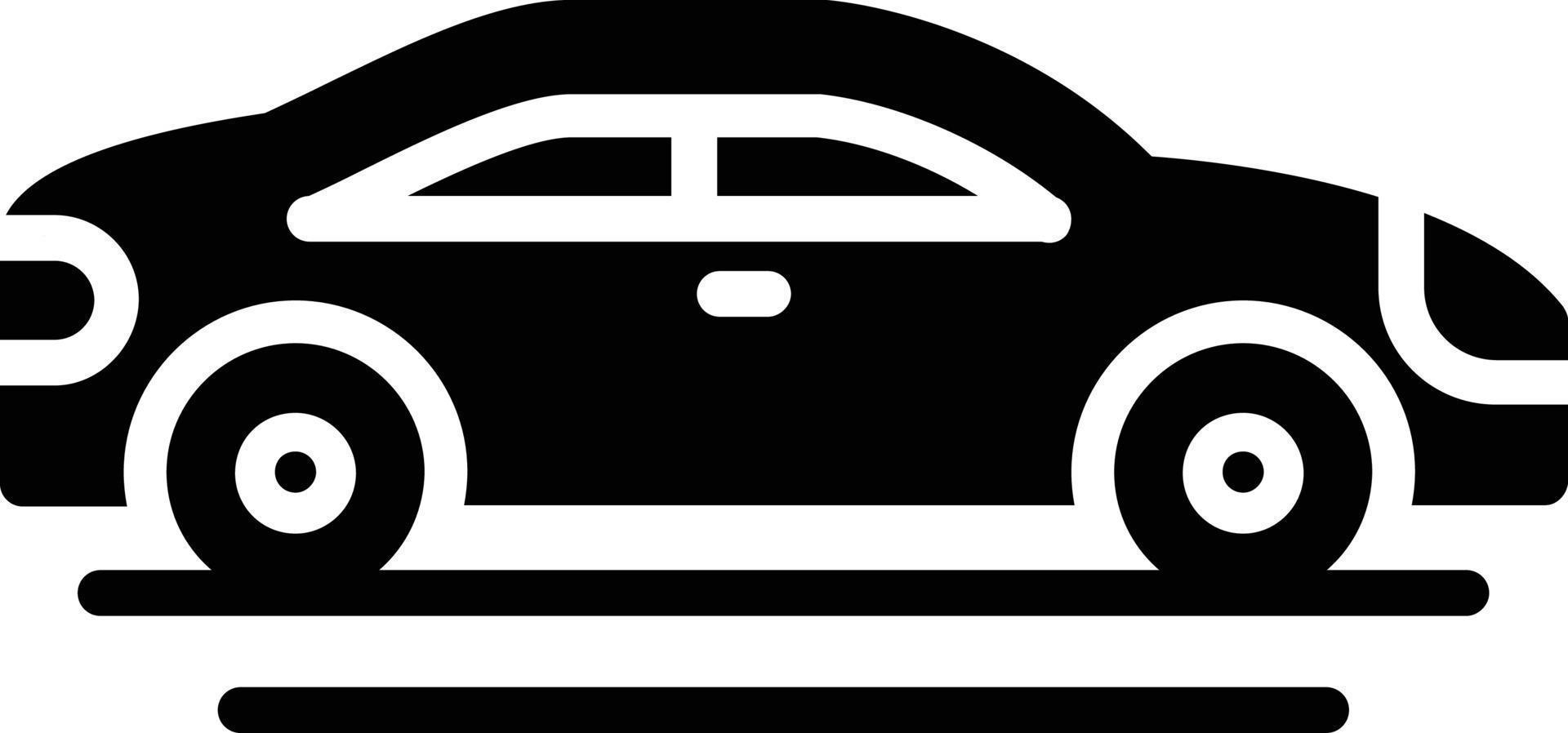 icono de glifo de coche vector