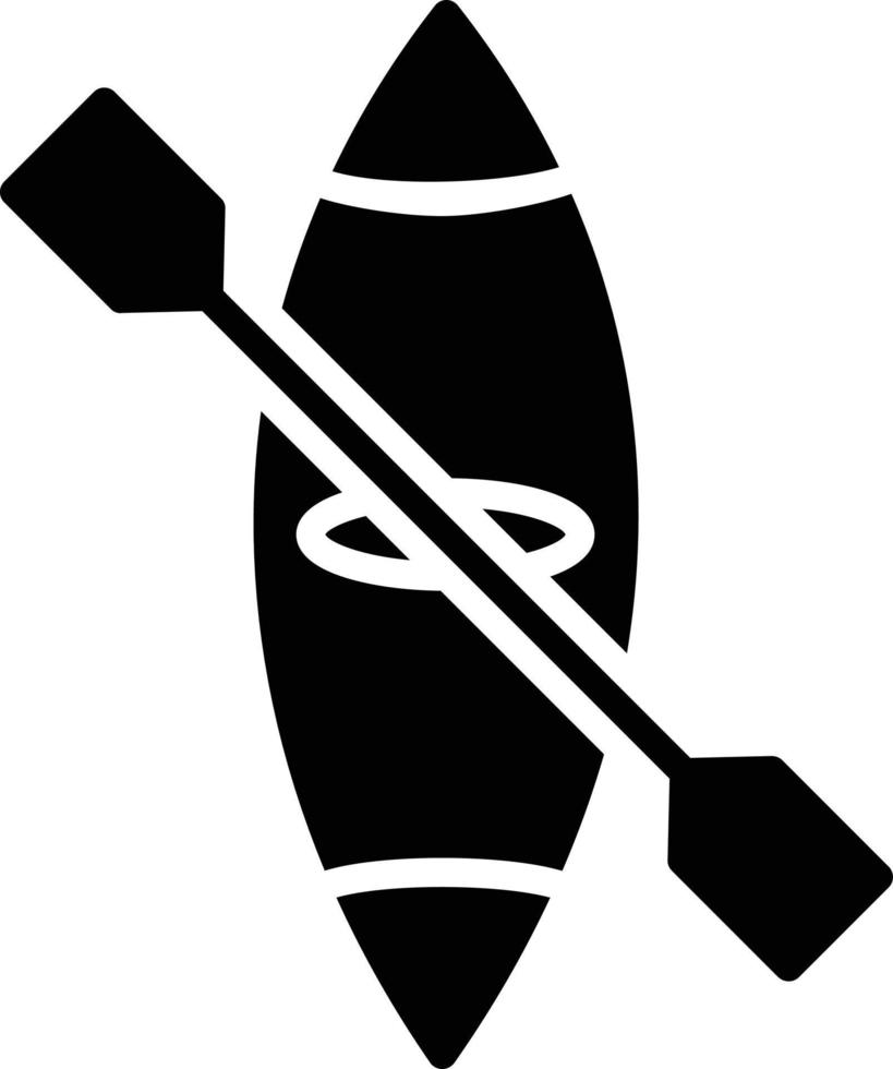 Canoe Glyph Icon vector