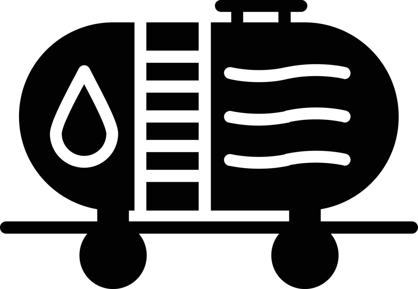 Oil Tanker Glyph Icon vector