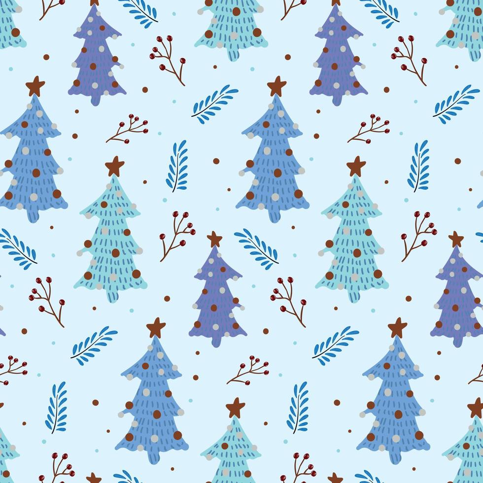 Christmas background with Christmas trees and branches. vector
