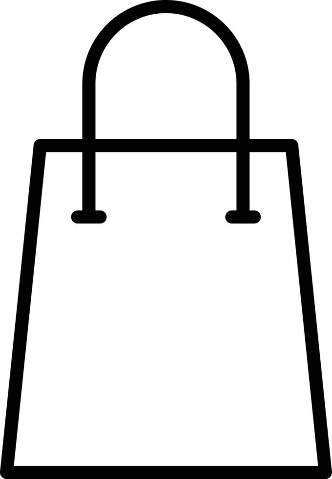 Shopping Bag Line Icon vector