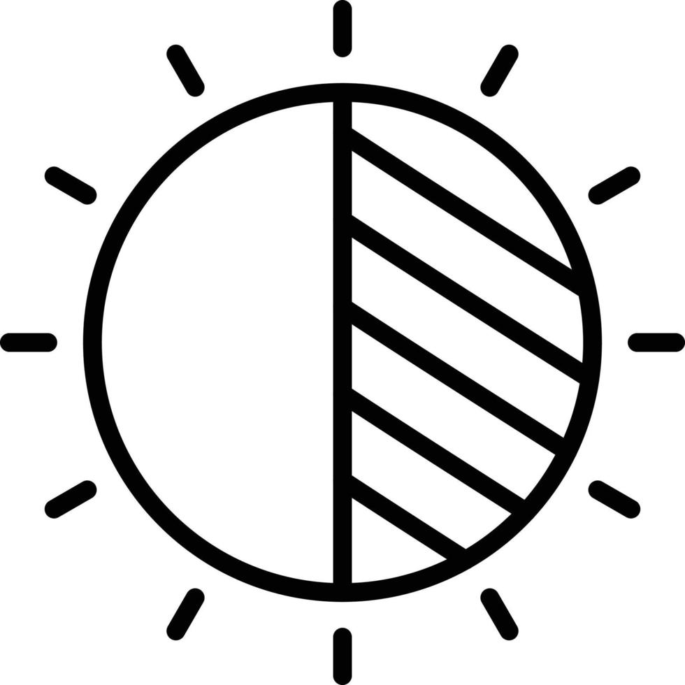 Contrast Line Icon vector