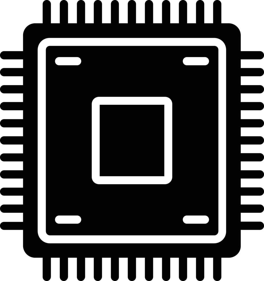 icono de glifo de chip vector