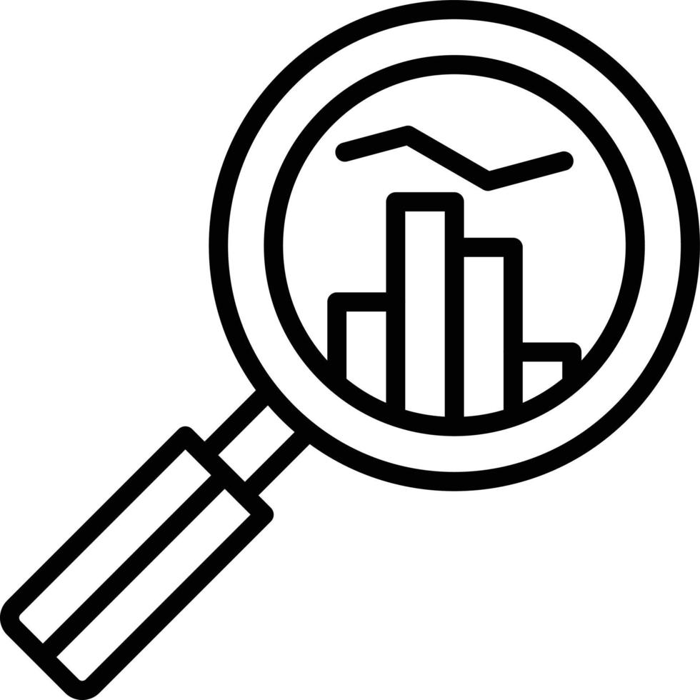 Analysis Line Icon vector