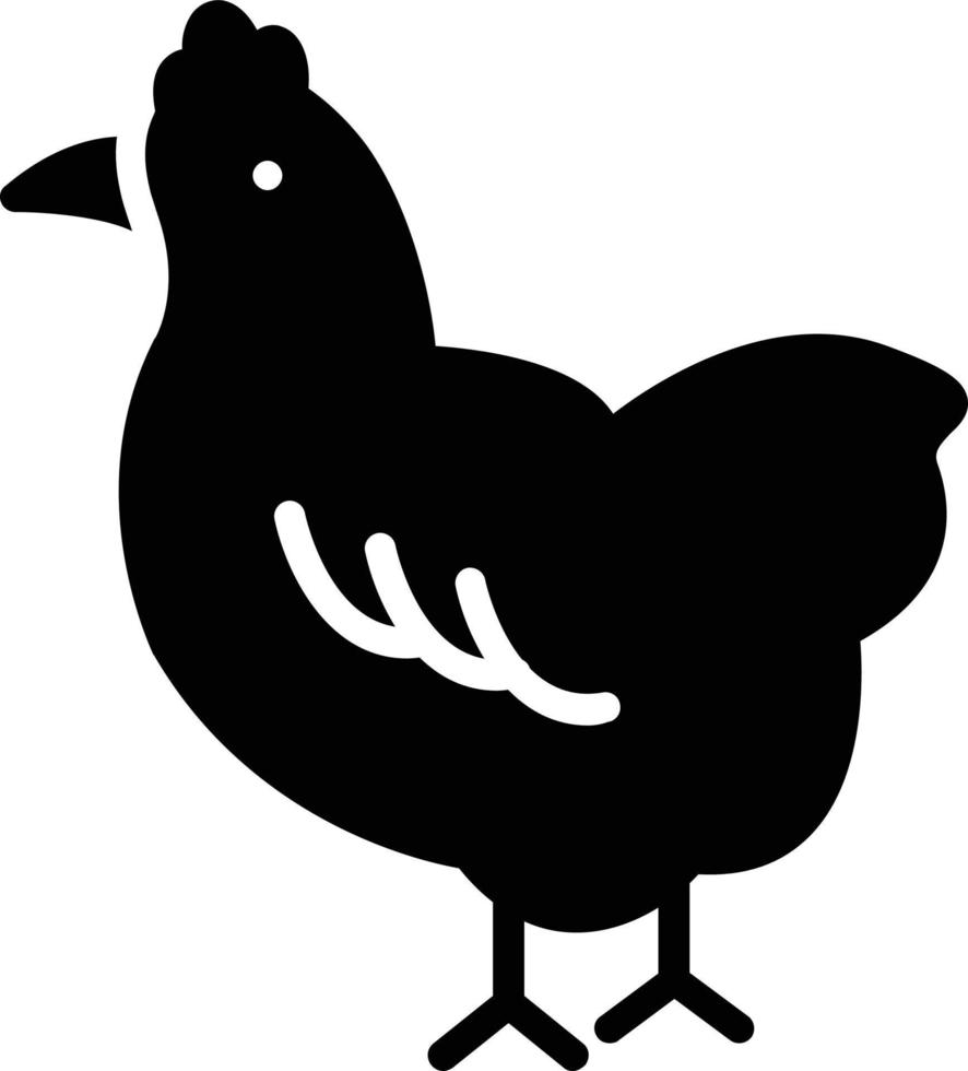 Chicken Glyph Icon vector