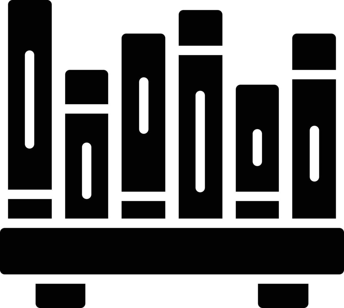 Bookshelf Glyph Icon vector