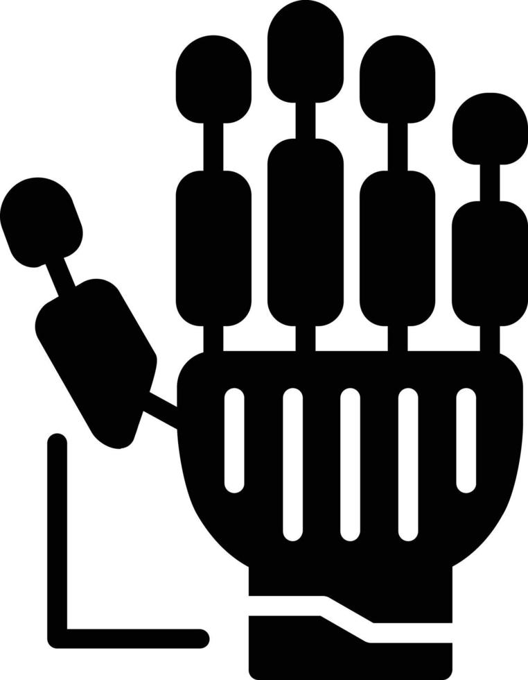 Hand Glyph Icon vector