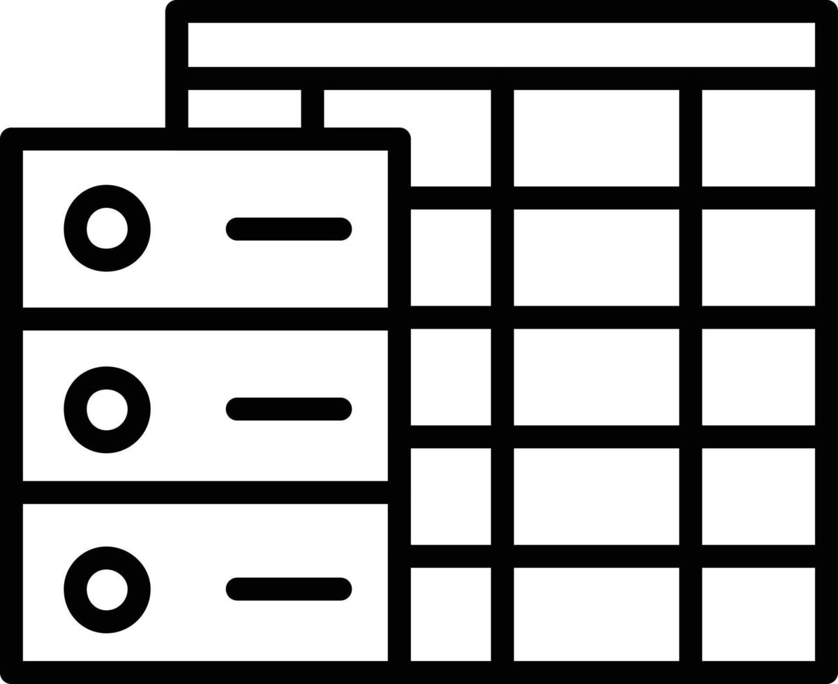 icono de tabla de datos vector