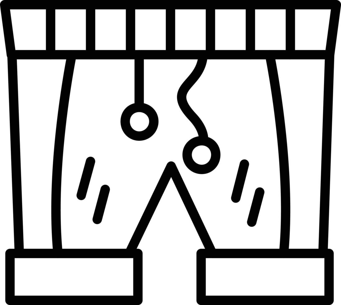 icono de línea de pantalones cortos vector