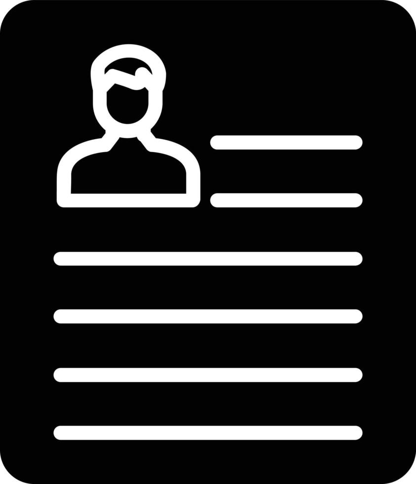 Profile Glyph Icon vector