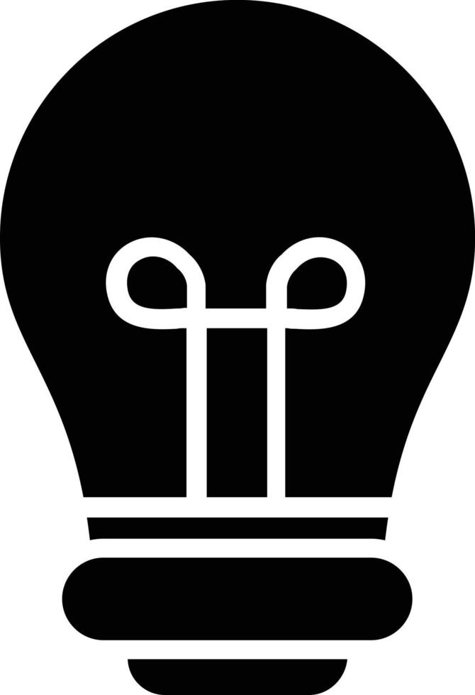 Light Bulb Glyph Icon vector