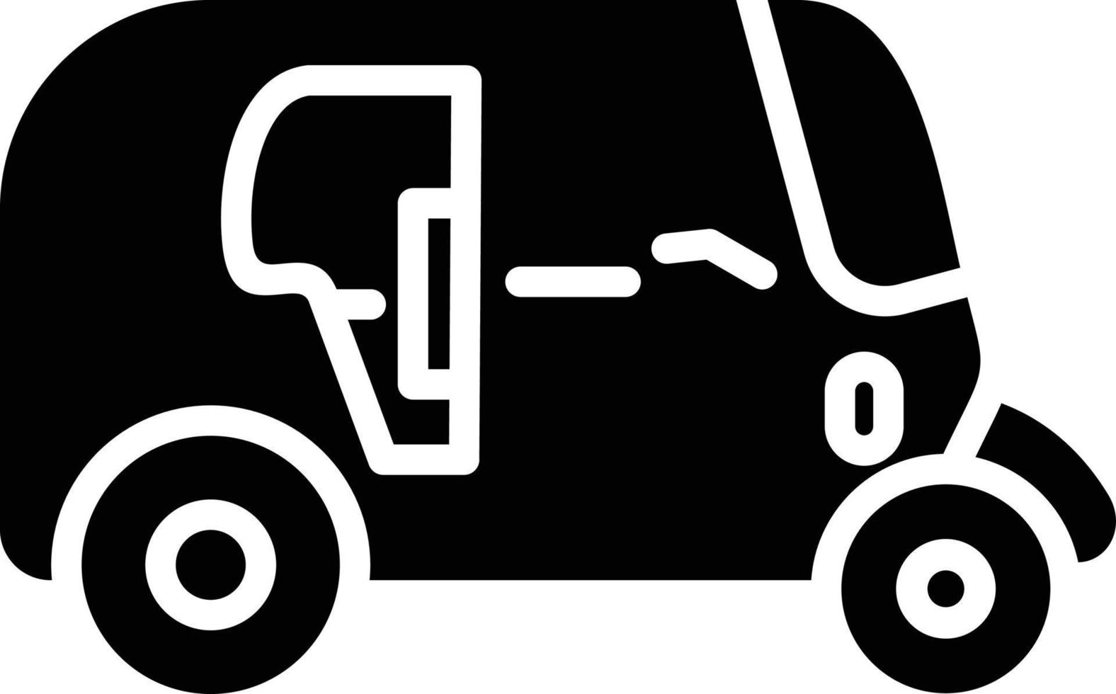 Rickshaw  Glyph Icon vector