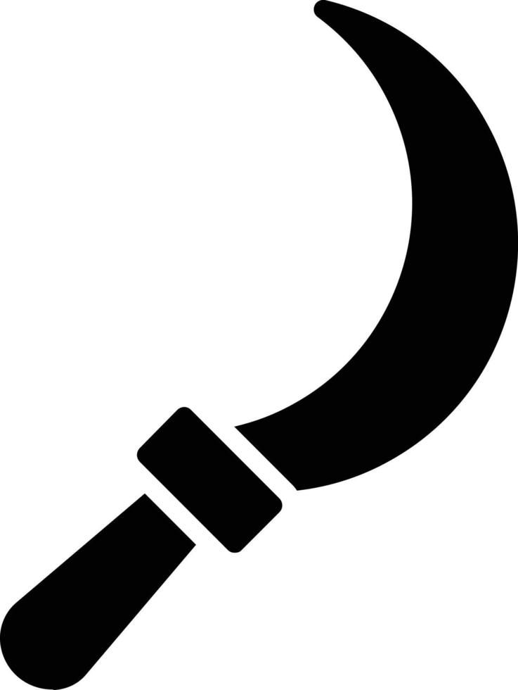 Sickle Glyph Icon vector