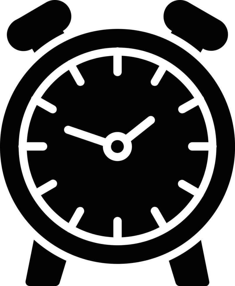Alarm Clock Glyph Icon vector