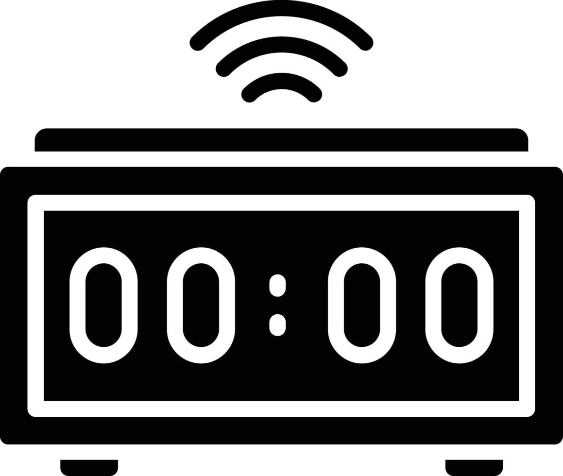 Digital Clock Glyph Icon vector