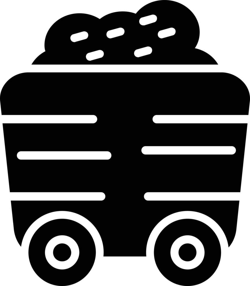 Coal Glyph Icon vector